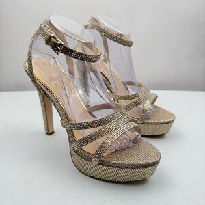 NEW Jessica Simpson Women’s Balina Chunky Platform Stiletto Heel Sandal Size 9.5
